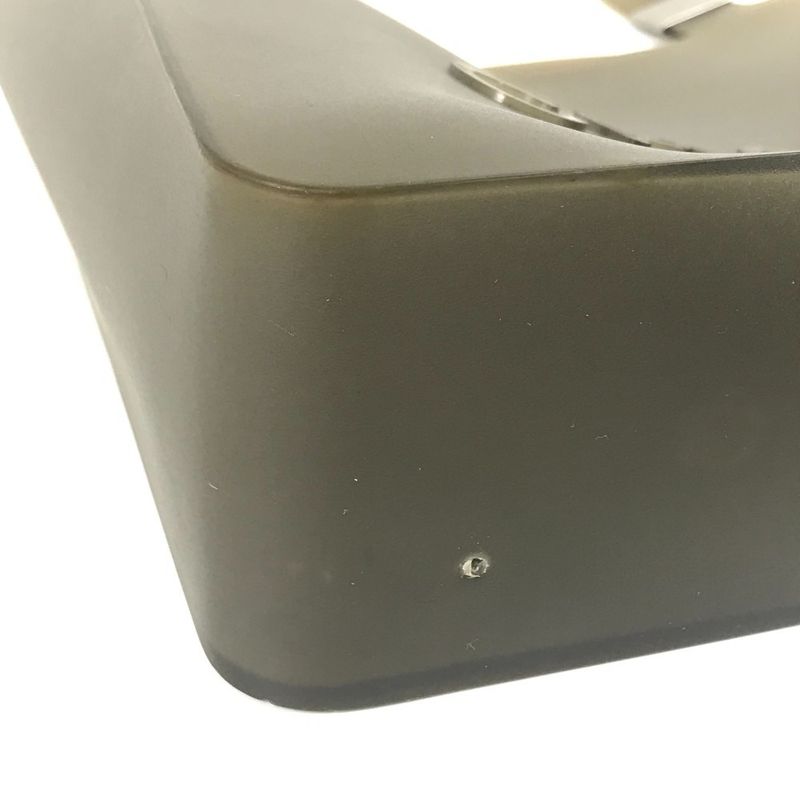 Chanel Shoulder Bag Logo Rubber Gray