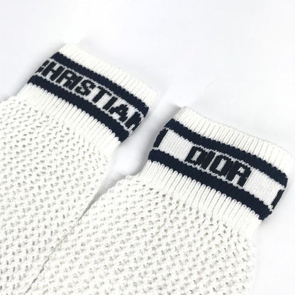 Dior Socks Logo Knee High Cotton White