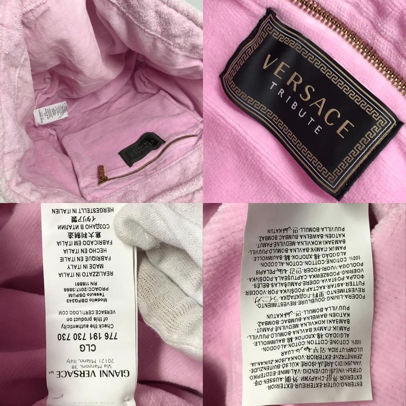Versace Shoulder Bag Medusa Logo Big Cotton Pink