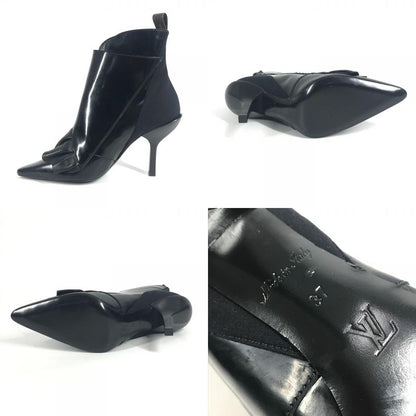 Louis Vuitton Ruffle Short Boots Leather Black