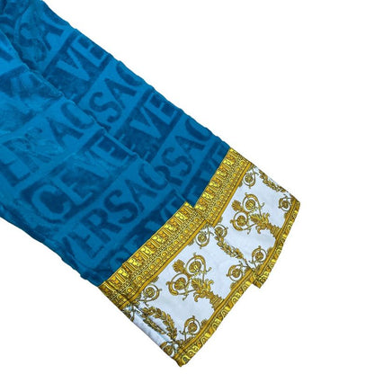 Versace Barocco & Robe Short Cotton Logo All Over Pattern Jacquard
