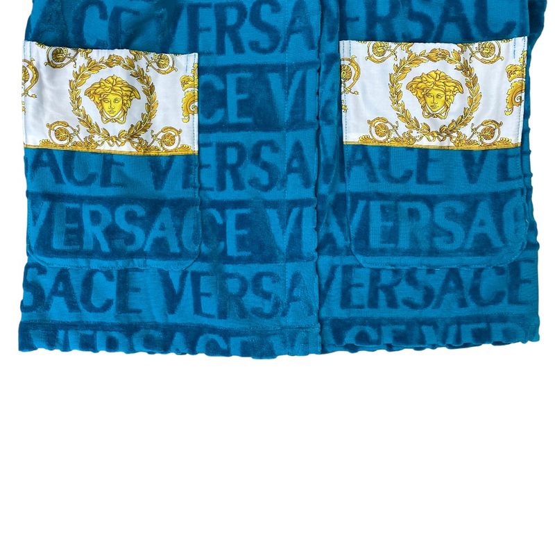 Versace Barocco & Robe Short Cotton Logo All Over Pattern Jacquard