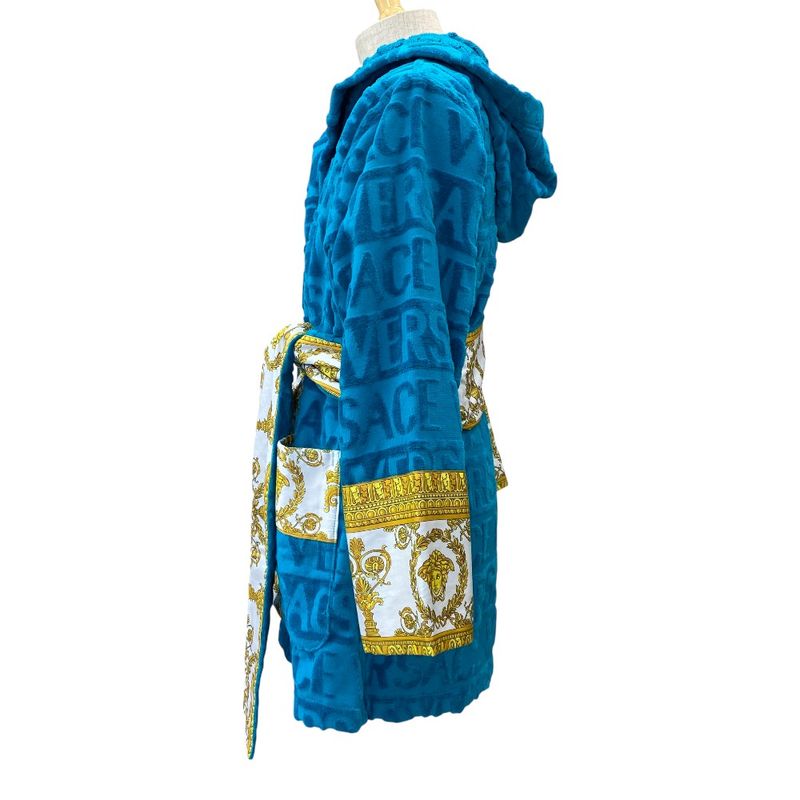 Versace Barocco & Robe Short Cotton Logo All Over Pattern Jacquard