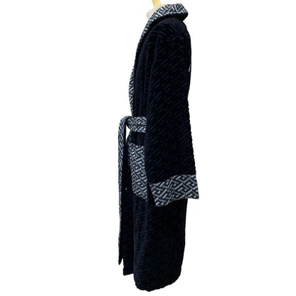 Versace Greca Signature Bathrobe Gown Logo All Over Pattern Jacquard