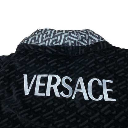 Versace Greca Signature Bathrobe Gown Logo All Over Pattern Jacquard