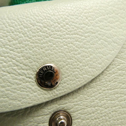 Hermes Calvi Duo Compact Verso Mint Wallet Coin Case Card