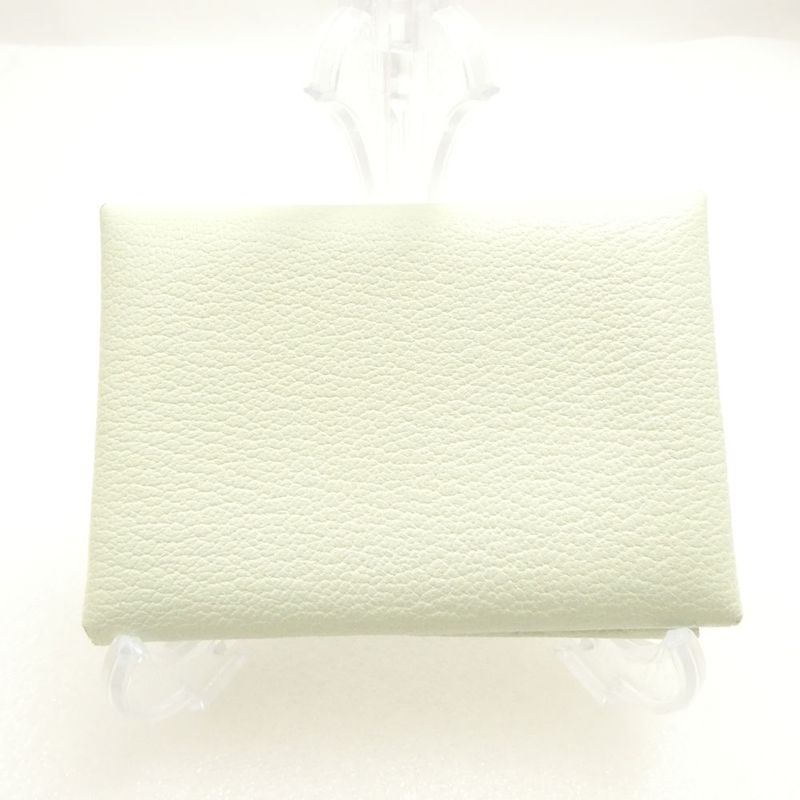 Hermes Calvi Duo Compact Verso Mint Wallet Coin Case Card