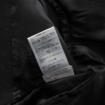 Versace Coat 44 Medusa Button Shawl Collar Black