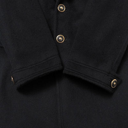 Versace Coat 44 Medusa Button Shawl Collar Black
