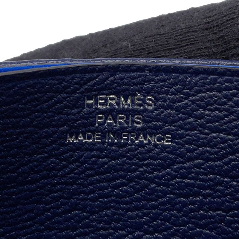 Hermes Card Case Verso Blue Indigo Zelige Blue-indigo Blue-hydra