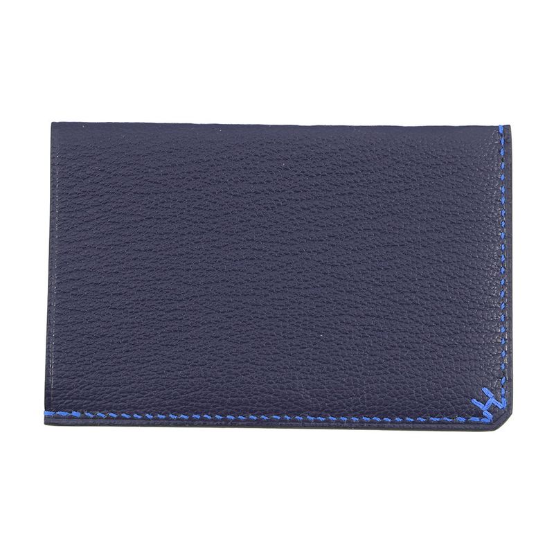 Hermes Card Case Verso Blue Indigo Zelige Blue-indigo Blue-hydra