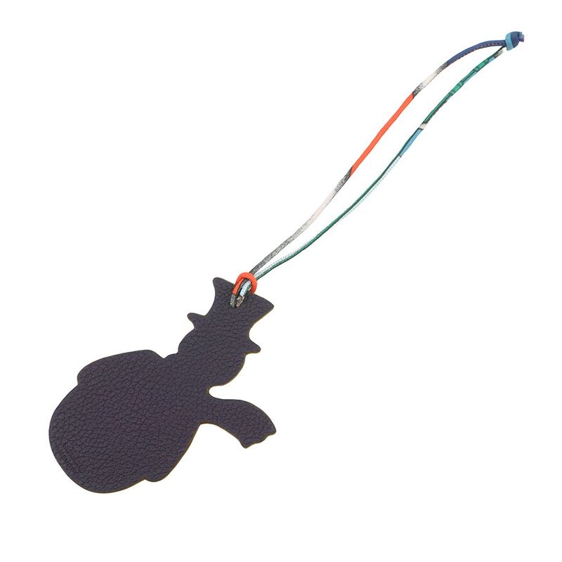 Hermes Bag Charm Petit Ash Snowman Etoupe Blue Indigo Epsom Togo Etoupe Blue-indigo
