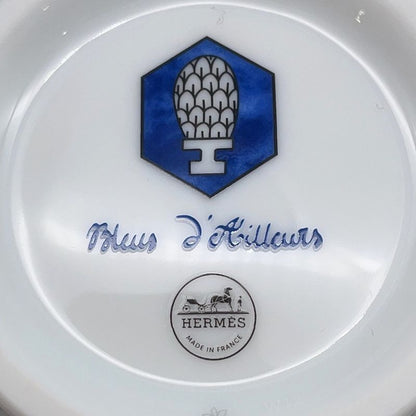 Hermes Sugar Pot Blue Daille Pottery Case Shoulder Bag White