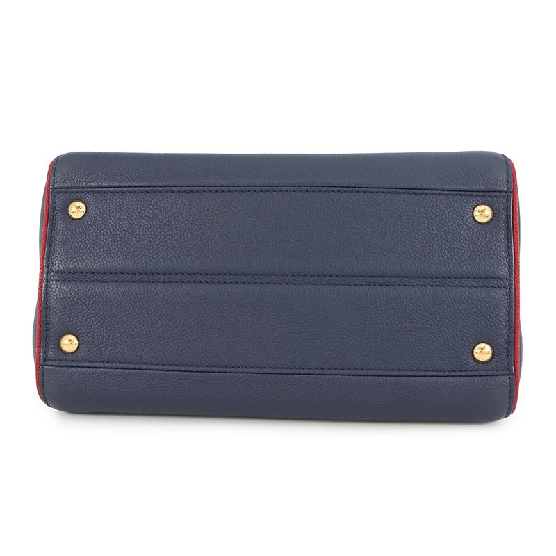 Louis Vuitton Handbag Calf Leather Monogram Double Bag Blue Marine