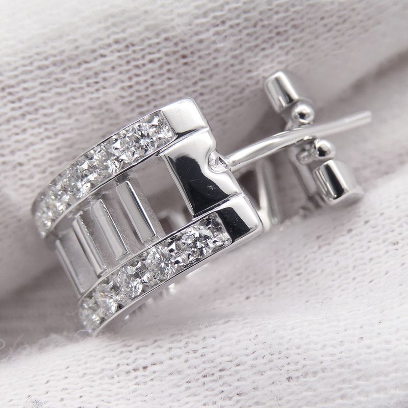 Tiffany & Co. Earrings Atlas Open Diamond 18K White Goldwhite Gold