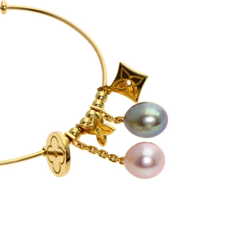 Louis Vuitton Cles Freshwater Pearl Earrings 18K Yellow Gold
