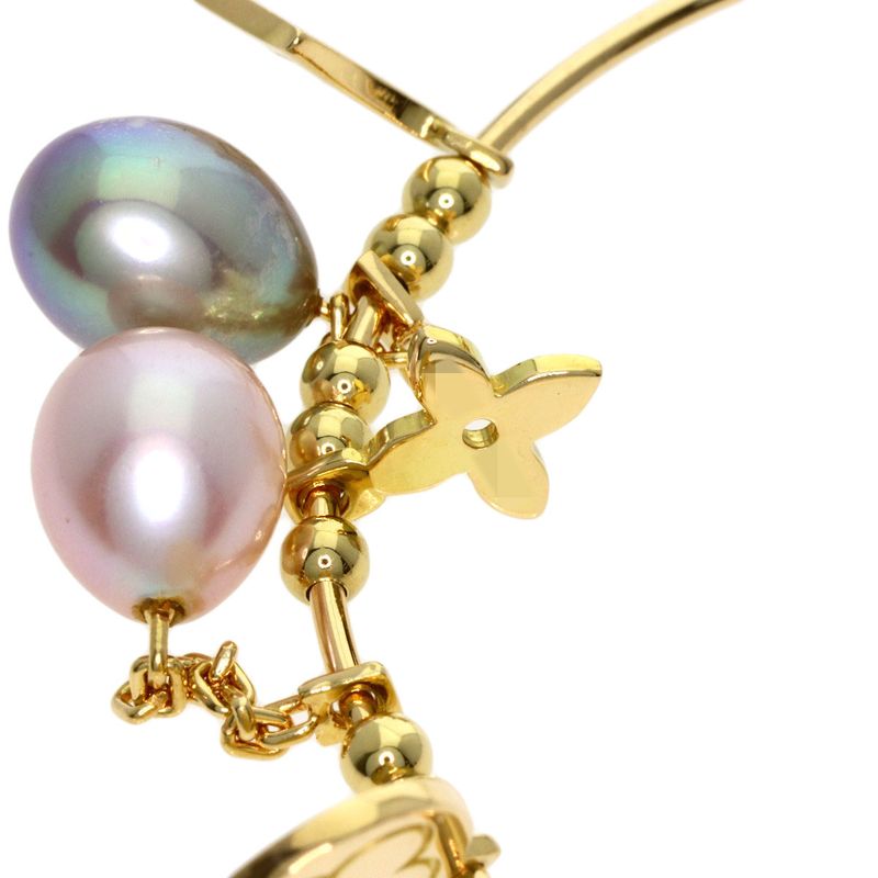 Louis Vuitton Cles Freshwater Pearl Earrings 18K Yellow Gold