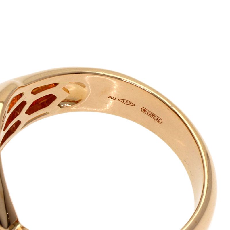 Bvlgari Serpenti Diamond Malachite Ring 18K Pink Gold