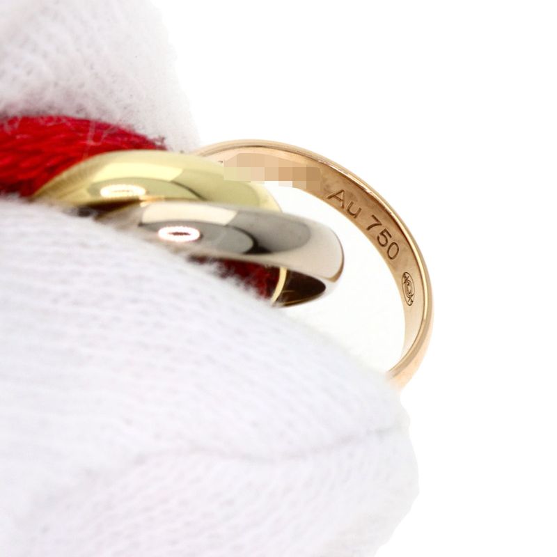 Cartier Trinity Red Cord Bracelet 18K Yellow Gold 18K Pink White