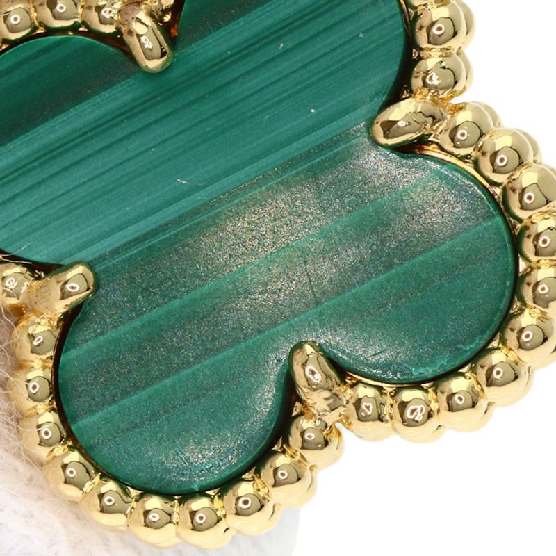 Van Cleef & Arpels Vintage Alhambra Malachite Earrings 18K