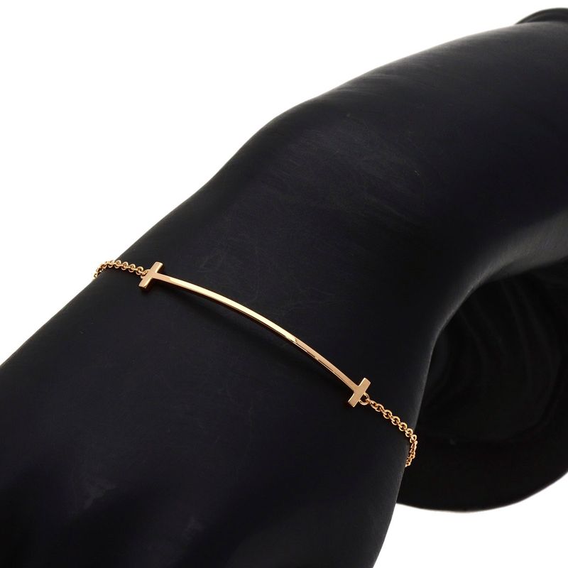 Tiffany & Co. T Smile Small Bracelet 18K Pink Gold