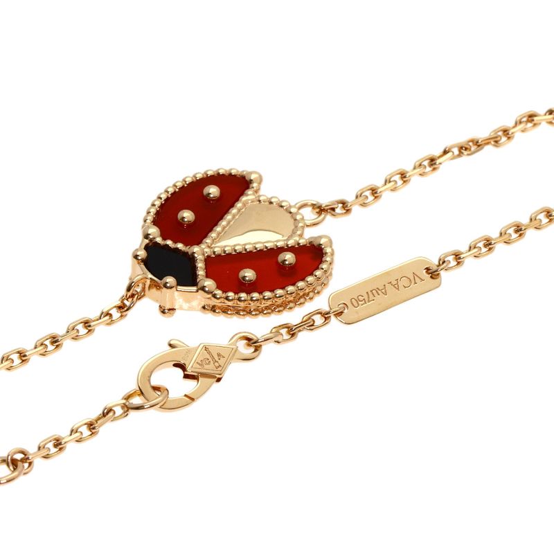 Van Cleef & Arpels Lucky Spring Open Wing Ladybug Onyx Bracelet