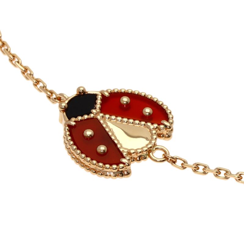 Van Cleef & Arpels Lucky Spring Open Wing Ladybug Onyx Bracelet