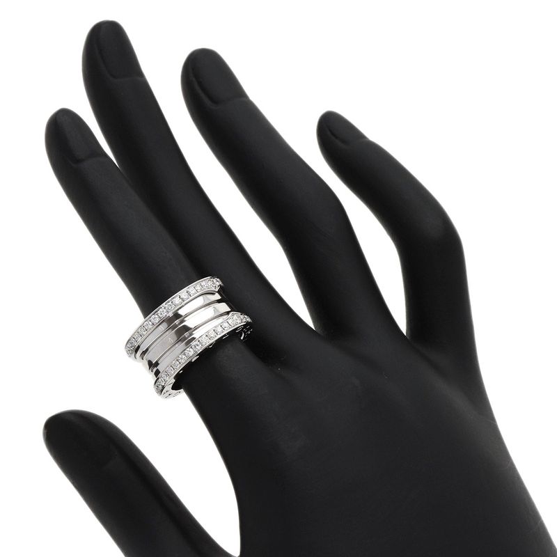 Bvlgari Band Diamond 50 Ring 18K White Gold