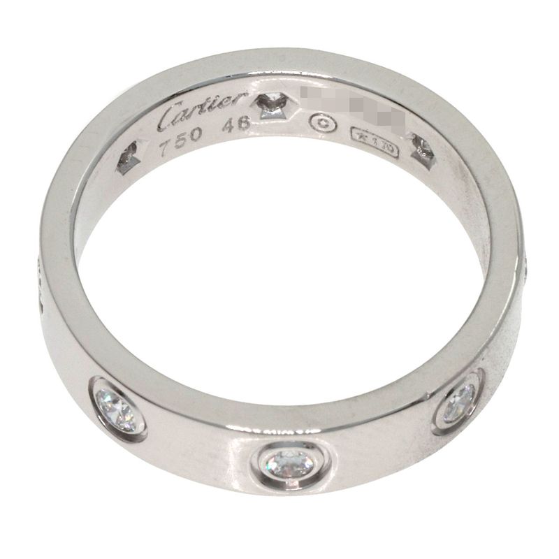 Cartier Mini Love Ring Full Diamond 46 18K White Gold
