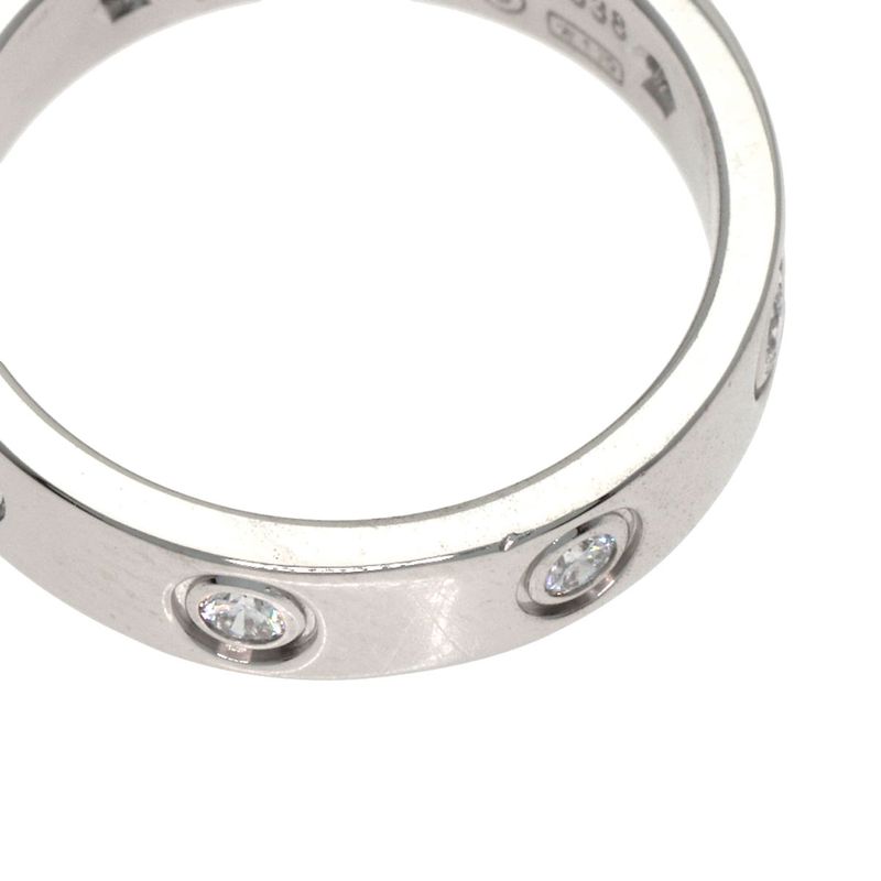 Cartier Mini Love Ring Full Diamond 46 18K White Gold