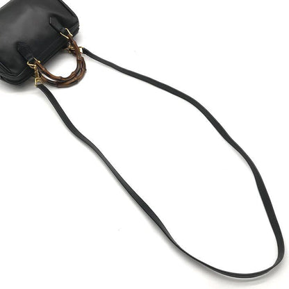 Gucci Bamboo Mini 2-Way Black Gold Purse