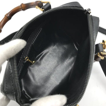 Gucci Bamboo Mini 2-Way Black Gold Purse