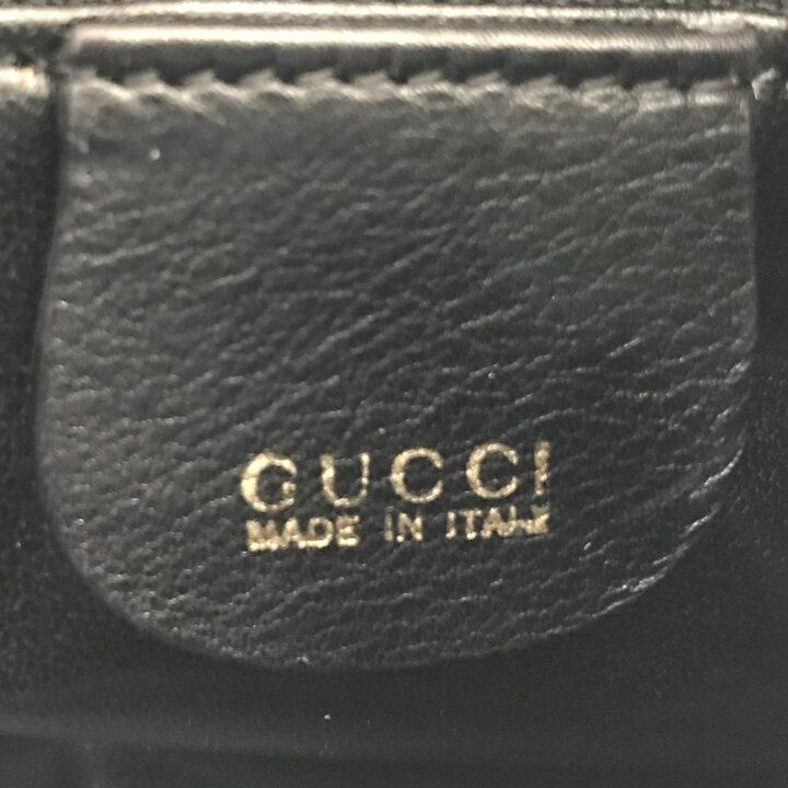 Gucci Bamboo Mini 2-Way Black Gold Purse
