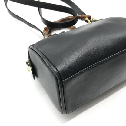 Gucci Bamboo Mini 2-Way Black Gold Purse