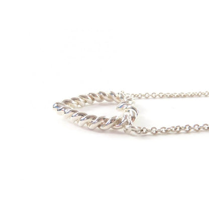 Tiffany & Co. 925 Heart Twist Necklace Pendant Silver