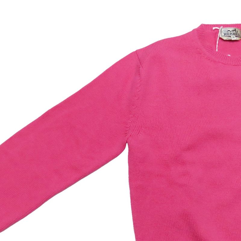 Hermes Herbier Cashmere Sweater Knit Long Sleeve Crew Neck Cut
