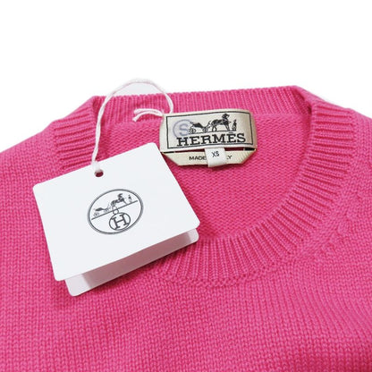 Hermes Herbier Cashmere Sweater Knit Long Sleeve Crew Neck Cut