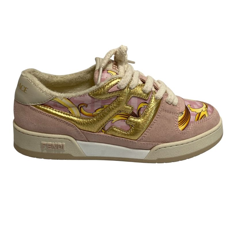 Fendi Fendace Baroque Zucca Print Sneakers 37