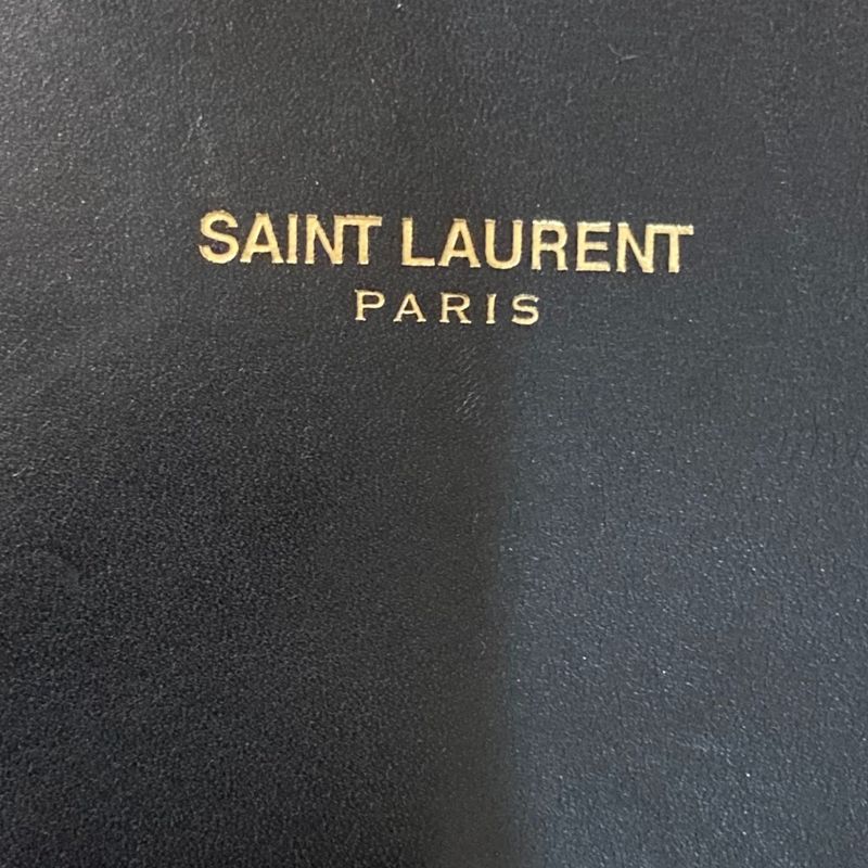 Saint Laurent Paris BO Monogram Cassandra Stitch Chain Shoulder Bag Black