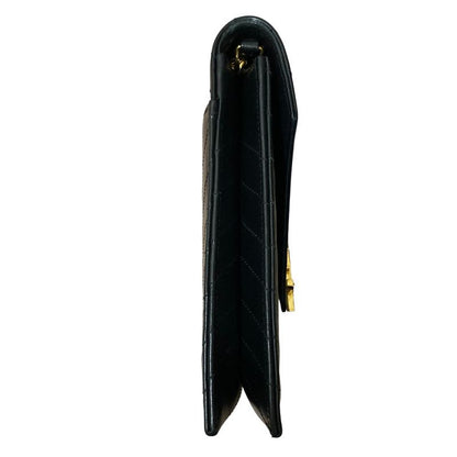 Saint Laurent Paris BO Monogram Cassandra Stitch Chain Shoulder Bag Black