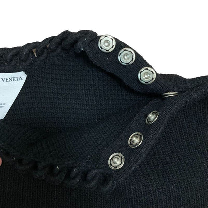 Bottega Veneta Chain Neck Wool Knit Sweater M Black