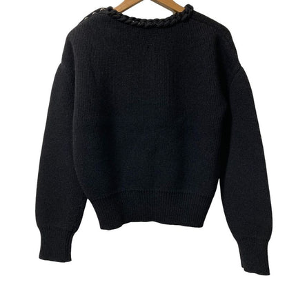 Bottega Veneta Chain Neck Wool Knit Sweater M Black