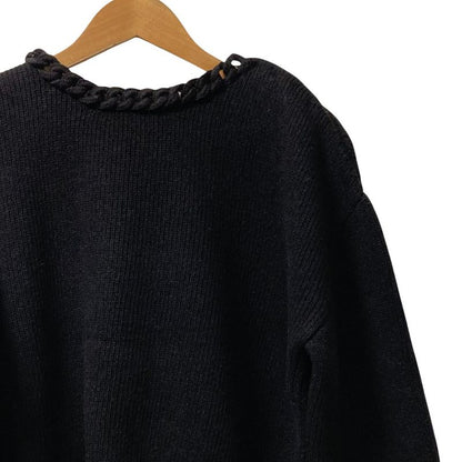 Bottega Veneta Chain Neck Wool Knit Sweater M Black