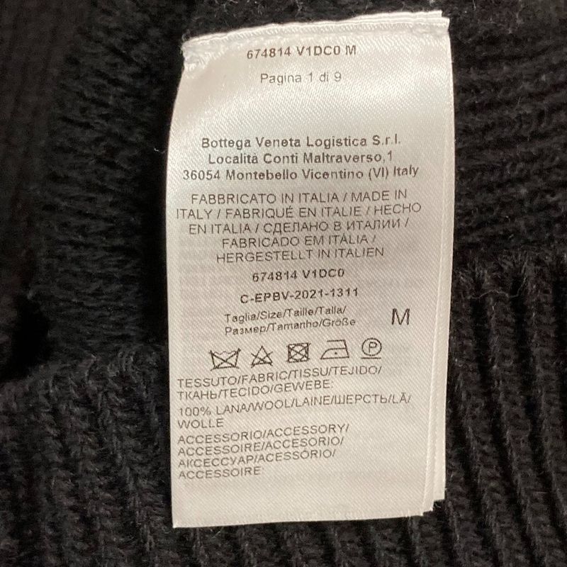 Bottega Veneta Chain Neck Wool Knit Sweater M Black
