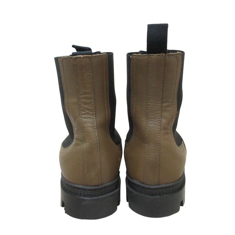 Loewe Leather Short Chelsea Boots 41 Khaki Black