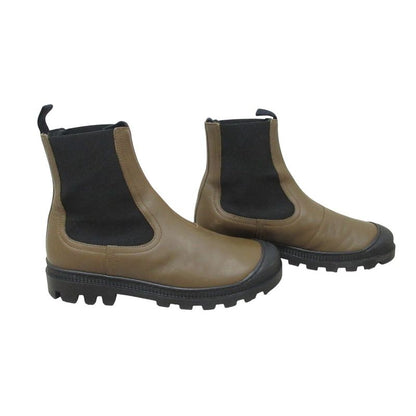 Loewe Leather Short Chelsea Boots 41 Khaki Black