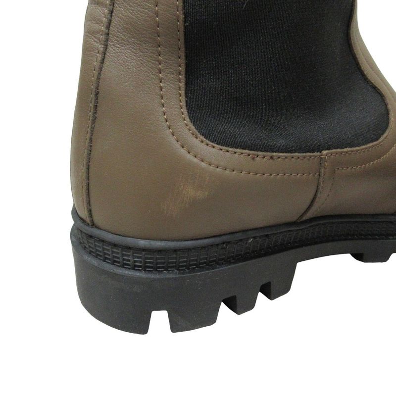 Loewe Leather Short Chelsea Boots 41 Khaki Black
