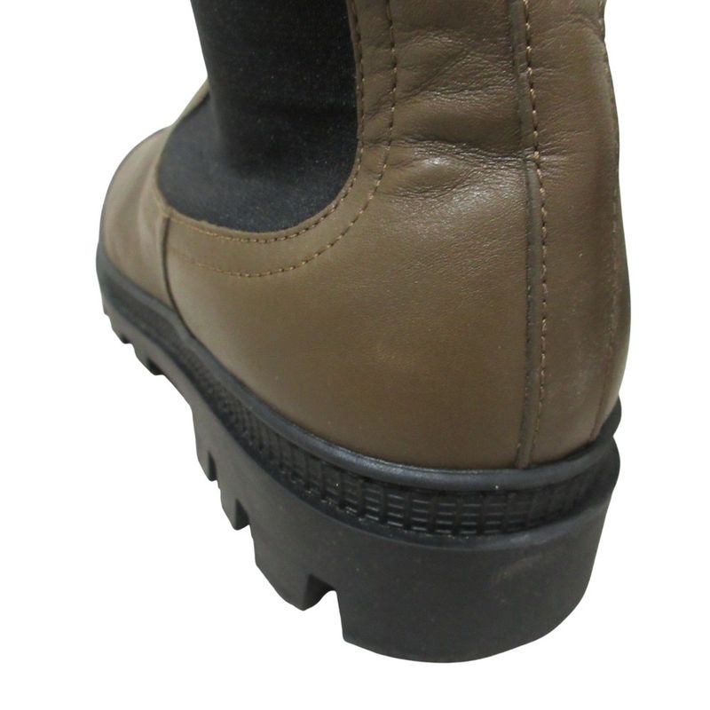 Loewe Leather Short Chelsea Boots 41 Khaki Black