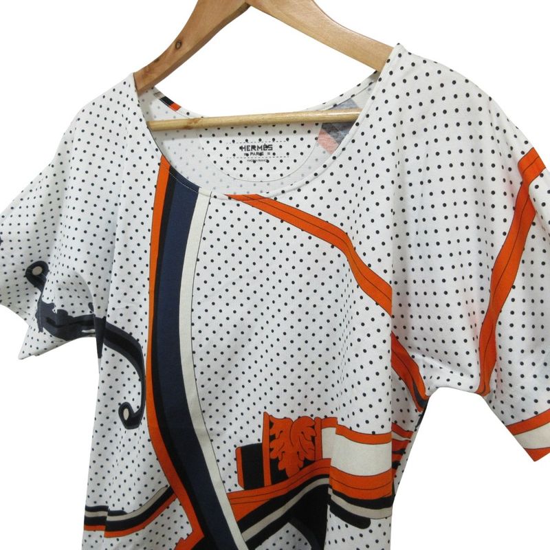 Hermes Washington’s Carriage Jersey Short Sleeve T-Shirt 38 White