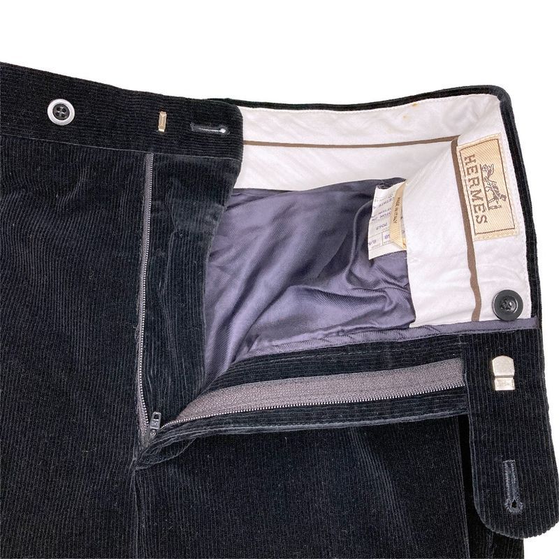 Hermes Corduroy Trousers Pants 48 Navy